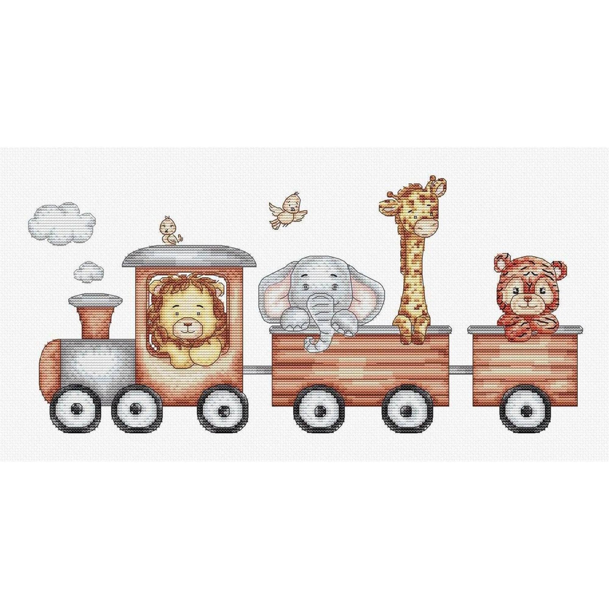 Luca-s Train Journey Counted Cross Stitch Kit